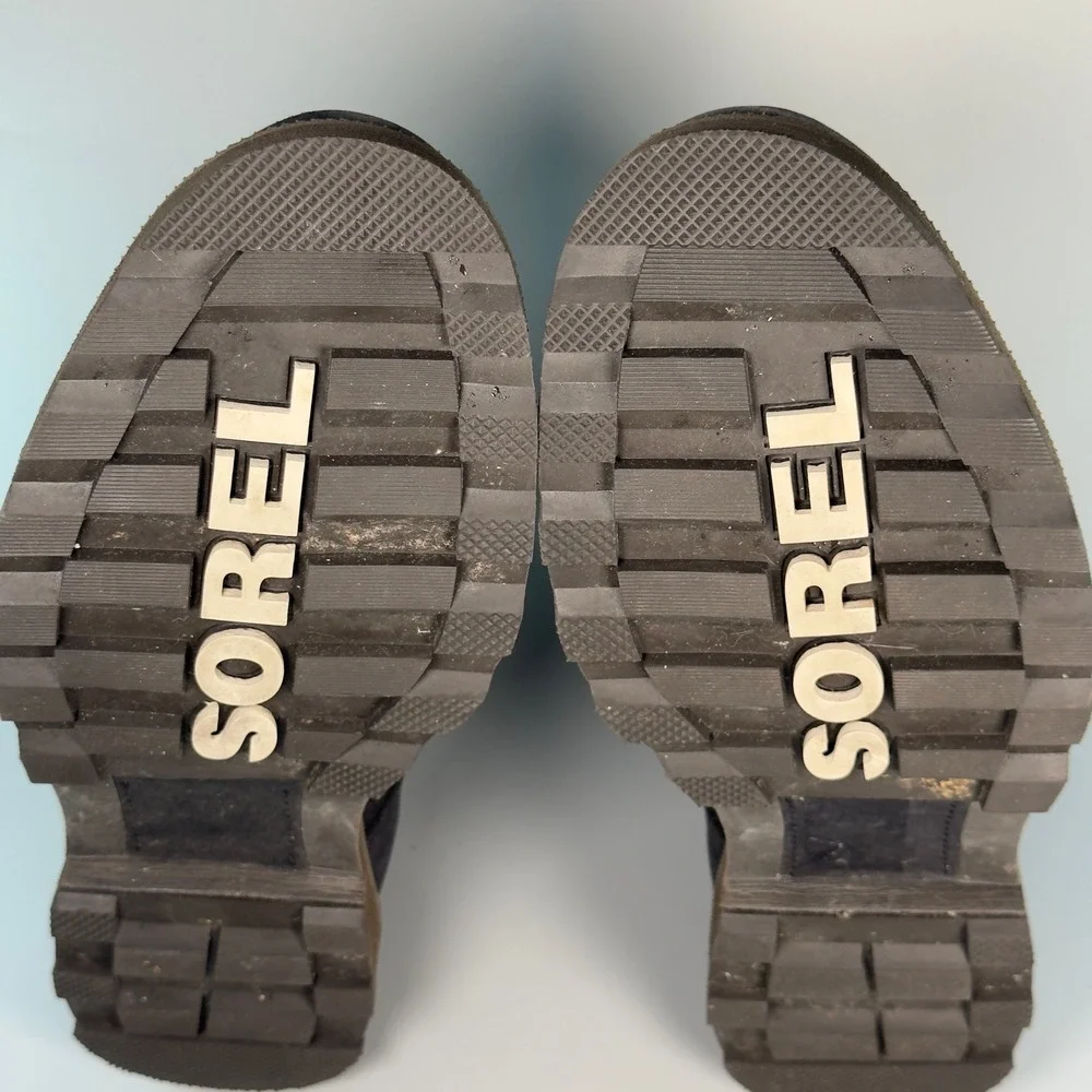 Sorel Madson II Mens 11 Chukka Waterproof Boots Black Leather Suede Lace Shoes